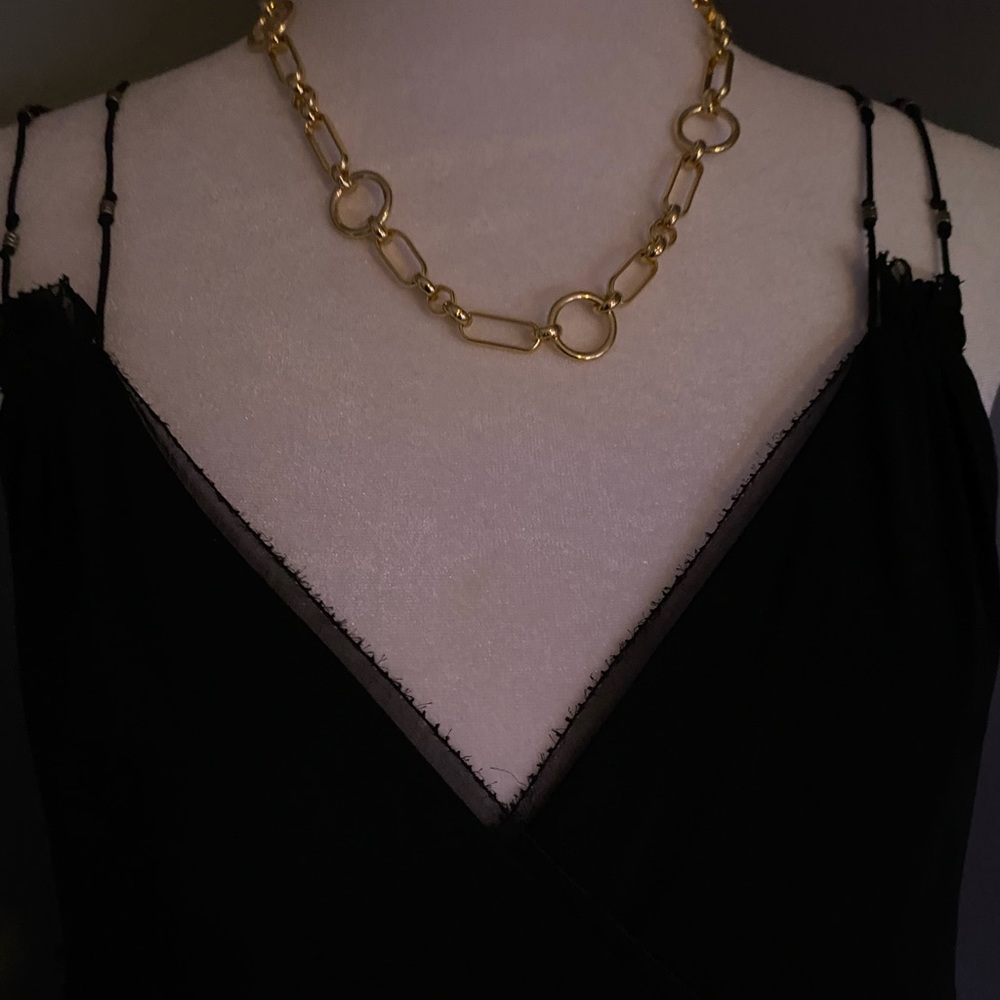 Eli Tahari crepe black dress